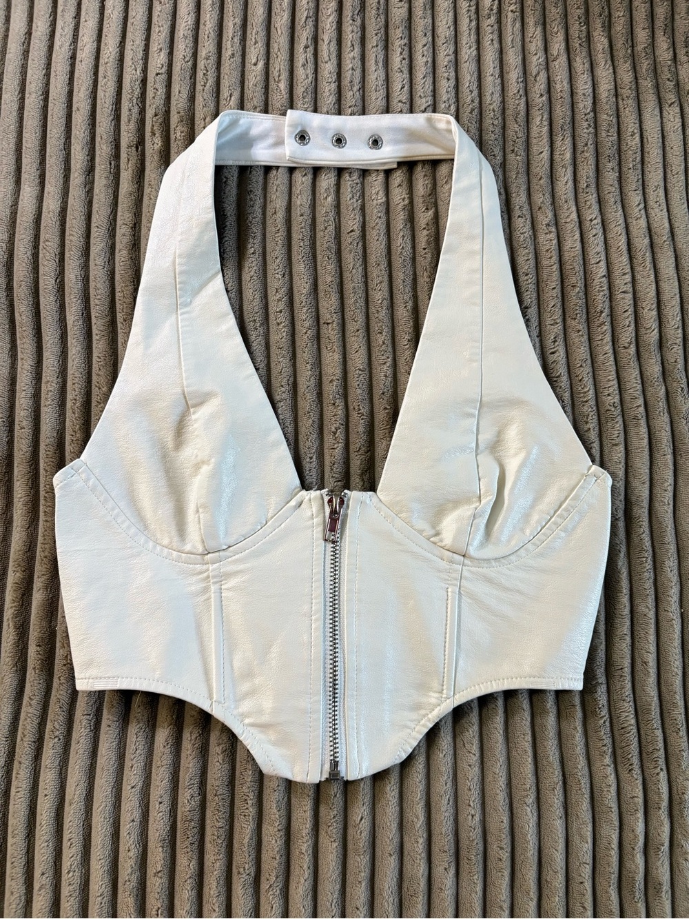 Edikted Faux Leather Halter Top